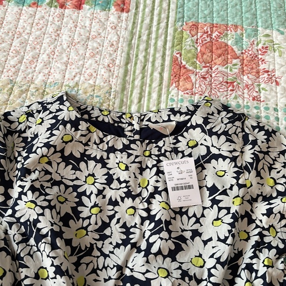 NWT CrewCuts Navy and White Daisy dress - Picture 6 of 7